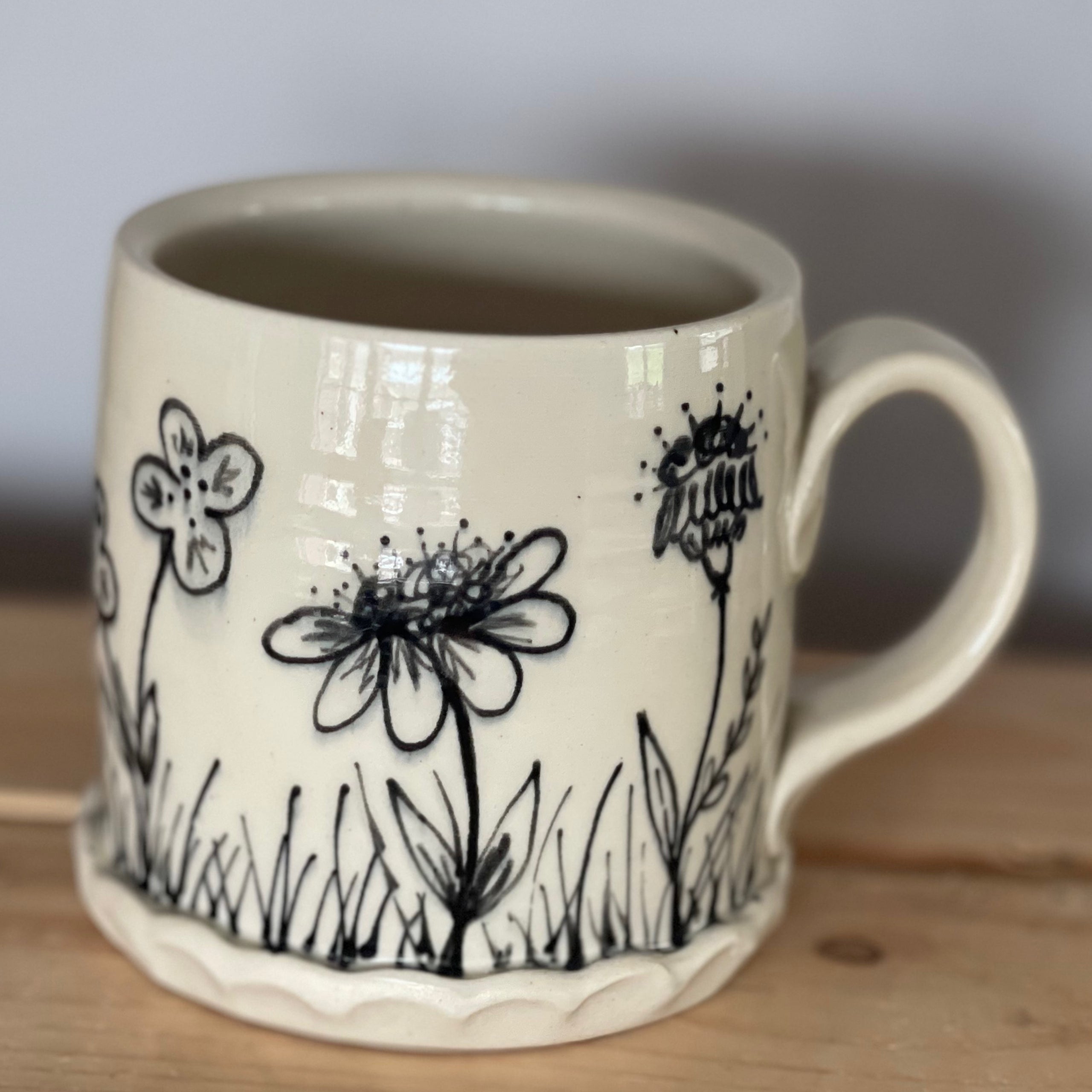 Wildflower mug jmv ceramicsfunctional handcrafted pottery made with love